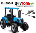 Traktor Na Akumulator A011 NEW HOLLAND T7 24V 2x200W + POWIĘKSZONY AKUMULATOR