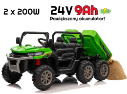 Auto na akumulator XMX623B 24V Farmer Truck ELEKTRYCZNY KIPER 400W MOCY + POWIĘKSZONY AKUMULATOR 24V9Ah