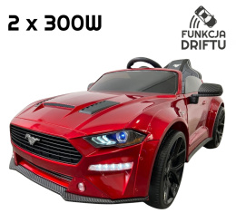 Licencjonowany FORD Mustang LAKIER METALIC z funkcją DRIFTU 24V - WYBRAKOWANY