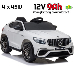 Auto na Akumulator Mercedes GLC 63S Biały 2x45W + POWIĘKSZONY AKUMULATOR 12V9Ah