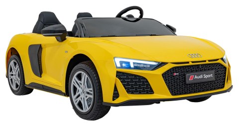 Wielkie auto na akumulator Audi Spyder R8 2x200W 24V 14Ah LIFT Żółty