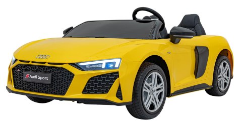Wielkie auto na akumulator Audi Spyder R8 2x200W 24V 14Ah LIFT Żółty