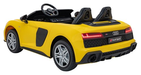 Wielkie auto na akumulator Audi Spyder R8 2x200W 24V 14Ah LIFT Żółty