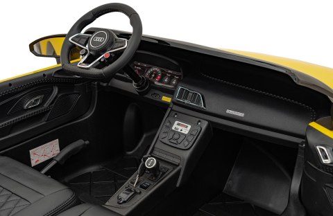 Wielkie auto na akumulator Audi Spyder R8 2x200W 24V 14Ah LIFT Żółty