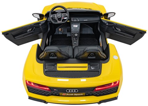 Wielkie auto na akumulator Audi Spyder R8 2x200W 24V 14Ah LIFT Żółty