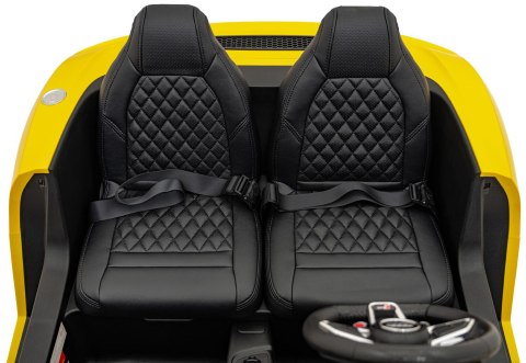 Wielkie auto na akumulator Audi Spyder R8 2x200W 24V 14Ah LIFT Żółty