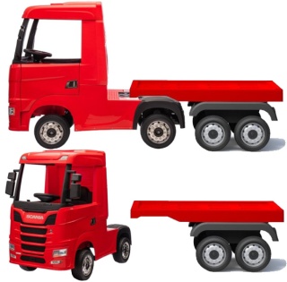 ZESTAW TIR Ciężarówka + Naczepa Scania R-SERIE 4x4W Czerwona