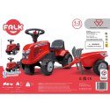 FALK Traktorek Baby Massey Ferguson Czerwony z Przyczepką + akc. Od 1 roku