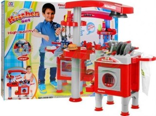 Kuchnia Z Okapem Akcesoria Różowa