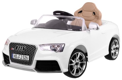 Pojazd Audi RS5 Miękkie Siedzenie 2.4G Biały