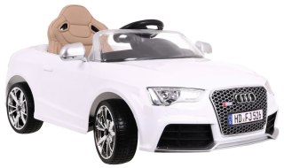 Pojazd Audi RS5 Miękkie Siedzenie 2.4G Biały