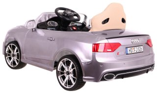 Pojazd Audi RS5 Miękkie Siedzenie 2.4G Lakierowny Srebrny