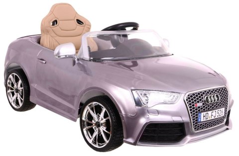 Pojazd Audi RS5 Miękkie Siedzenie 2.4G Lakierowny Srebrny