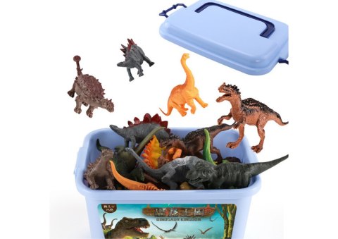 Figurki dinozaurów w walizce 46el