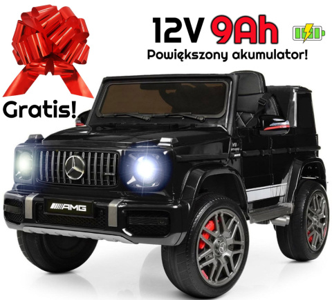 MERCEDES G63 AMG, MIĘKKIE KOŁA EVA, MIĘKKIE SIEDZENIE FULL OPCJA/BBH0002 4x4 - POWIĘKSZONY AKUMULATOR 12V9Ah