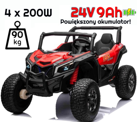 Wielki pojazd 2os. Buggy Off-Road UTV X3 4x200W 24V9AH do 90KG! Czerwony