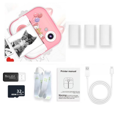 Aparat różowy 8,5x 9x 4,5cm