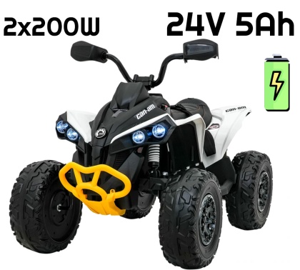 Quad CAN-AM 2x200W Na Akumulator 24V DK-CA002 Biały