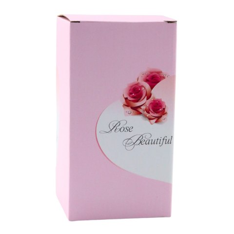 Wieczna Róża W Szkle Kopuła Oświetlenie Led Biała Prezent