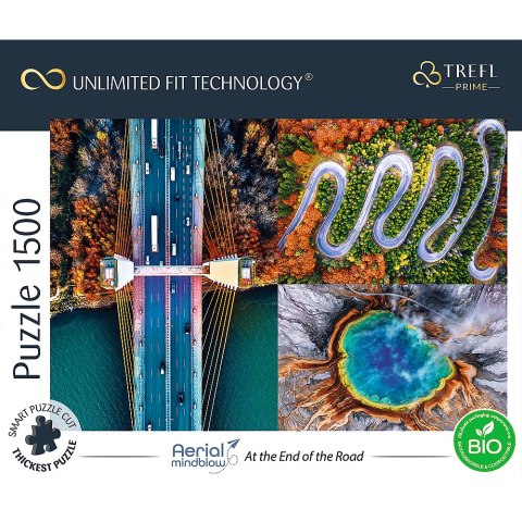 PUZZLE TREFL PRIME UFT 1500 - Aerial Mindblow przedstawiające kolaż dróg widzianych z lotu ptaka 26191