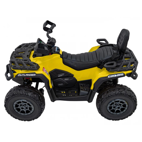 Quad Can Am Outlander 4x4 na akumulator 12V 14Ah + PILOT Żółty
