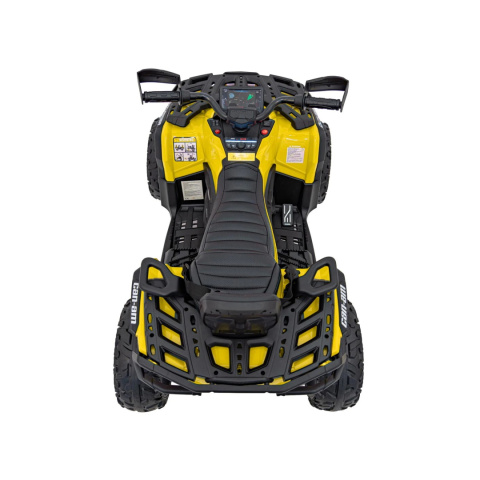 Quad Can Am Outlander 4x4 na akumulator 12V 14Ah + PILOT Żółty