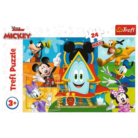 Puzzle - "24 Maxi" - Myszka Miki i przyjaciele / Disney Mickey Mouse Funhouse 14351