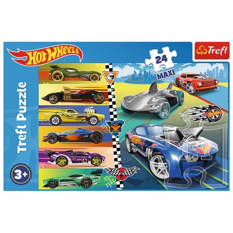 Puzzle - "24 Maxi" - Szybkie Hot Wheels / Mattel Hot Wheels 14362