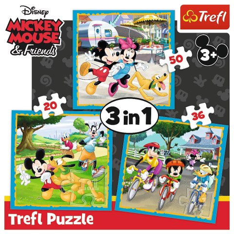 Puzzle - "3w1" - Myszka Miki z przyjaciółmi / Disney Standard Characters 34846