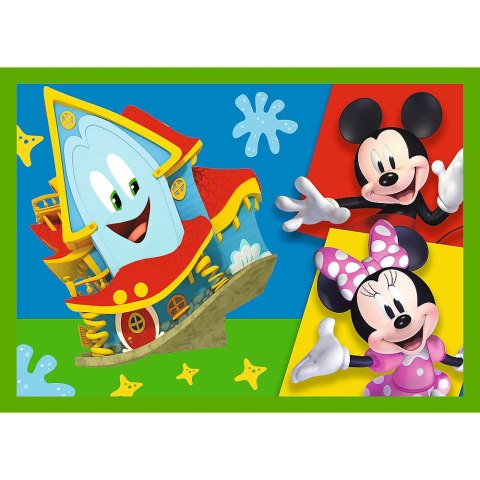 Puzzle - "4w1 (12, 15, 20, 24)" - Wśród przyjaciół / Disney Mickey Mouse Funhouse 34616