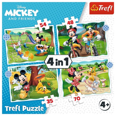 Puzzle - "4w1" - Fajny dzień Mickiego / Disney Standard Characters 34604