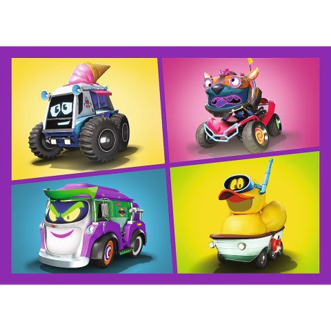 Puzzle - "4w1" - Poznaj Batwheels / Warner Batwheels 34658