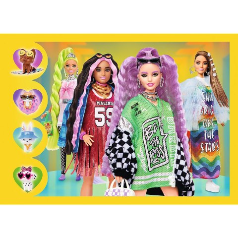 Puzzle - "4w1" - Wesoły świat Barbie / Mattel, Barbie 34626