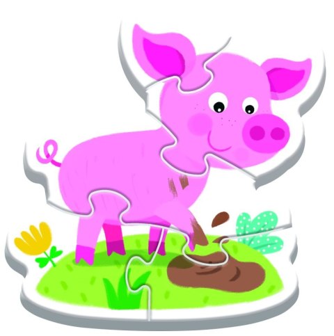 Puzzle - "Baby Classic" - Na farmie / KAZSTUDIO SA Bobaski i Miś 36127