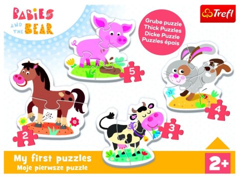 Puzzle - "Baby Classic" - Na farmie / KAZSTUDIO SA Bobaski i Miś 36127