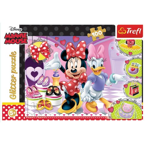 Puzzle Glitter Disney Minnie 100 el. Minnie i błyskotki 14820