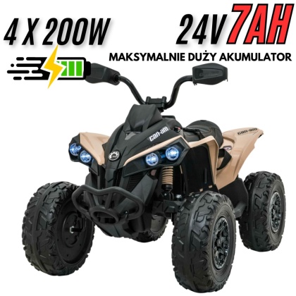 Quad CAN-AM RENEGATE 4x200W Na Akumulator 24V DK-CA002 Khaki