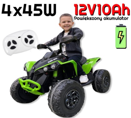 Quad CAN-AM 4x4 Na Akumulator DK-CA002 Zielony + PILOT