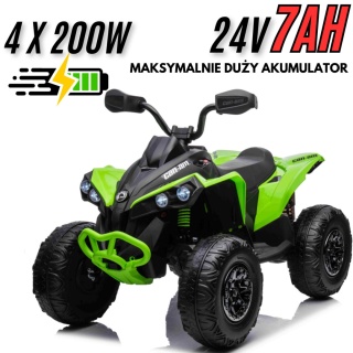 Quad na akumulator Maverick RENEGATE 4x200W 24V7Ah ATV Zielony