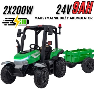 Wielki traktor na akumulator BLAST 24V9Ah 2x200W - POWIĘKSZONY AKUMULATOR!