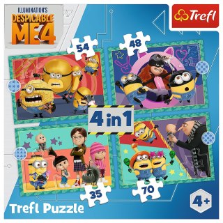 Puzzle - 4w1 - Zwariowane Minionki - Universal Despicable Me 4 34648