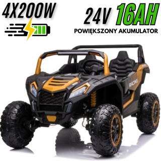 Autko na akumulator MEGA Buggy ATV Racing 4x4 ZLOTY 24V 16Ah