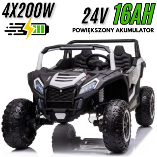 Pojazd Buggy ATV Racing 4x4 biały 24V 16Ah