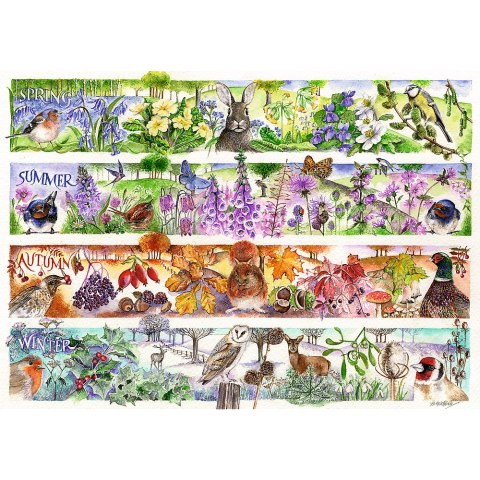 Puzzle - 1000 Premium Plus - Tea Time: Cztery pory rokuFSC Mix 70% 12078
