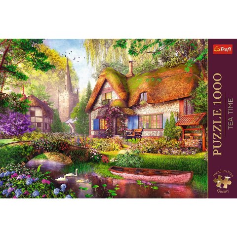 Puzzle- 1000 Premium Plus - Tea Time: Urocza chatka w lesieFSC Mix 70% 10804