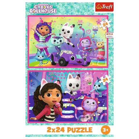 Puzzle - 2x24 - Zabawy z Gabby - Universal Gabbys Dollhouse 34433