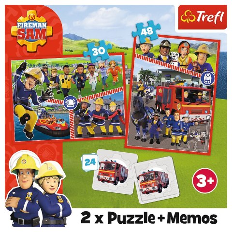 Puzzle - 2w1 + memos - Drużyna Strażaka Sama - Prism A and D Fireman Sam 93334
