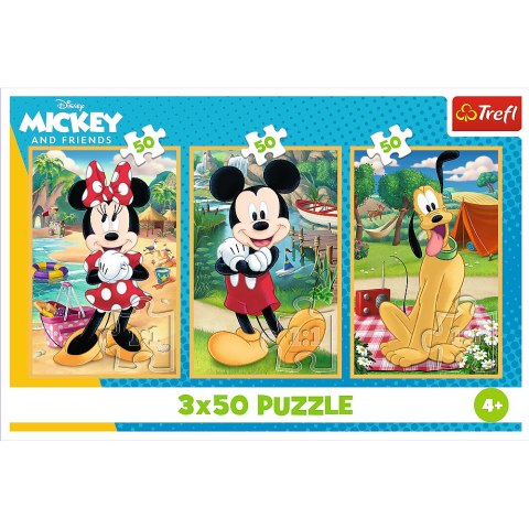 Puzzle - 3x50 - Myszki na wakacjach / Disney Mickey Mouse and Friends 34881