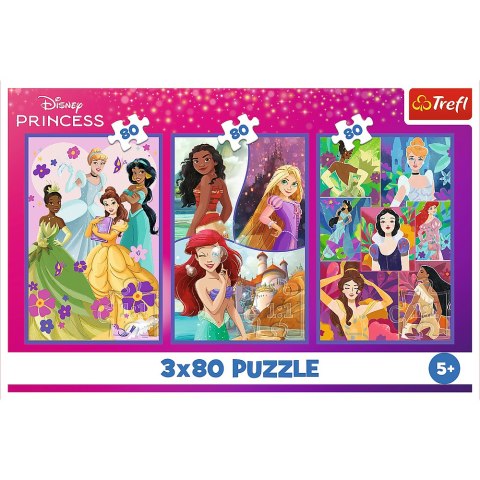 Puzzle - 3x80 - Księżniczki przyjaciółki - Disney Princess 34884