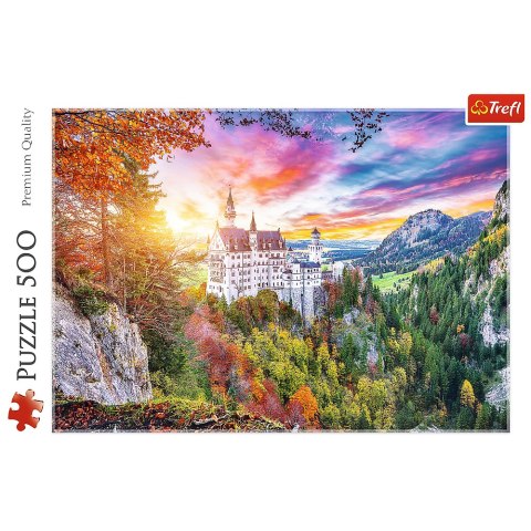 Puzzle 500 el. Widok na zamek Neuschwanstein, Niemcy 37427